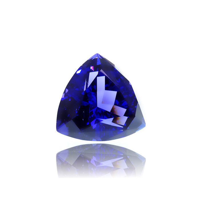 Award-winning Steven Avery brings us this extraordinary true blue-violet 21.24ct modified trillion-cut Tanzanite. It's hard to resist the scintillating fire of this precious gem. Item #CCJ-TZ-611.
