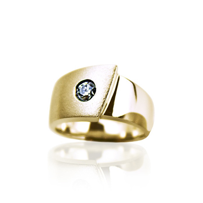 “Harmony 3” Ladies Diamond Ring =.38ct, VS2-F, 14KYG. Item #KRY-D-1066.