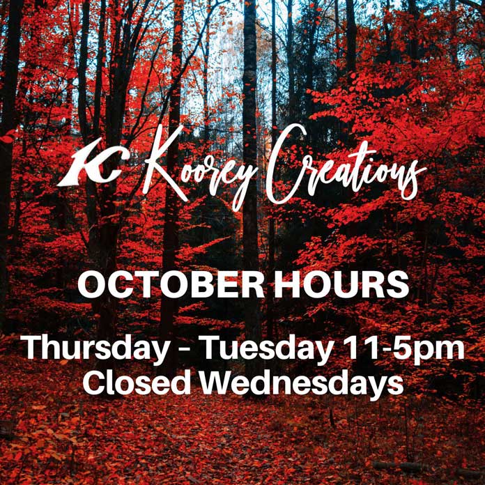 KOOREY CREATION OCTOBER HOURS