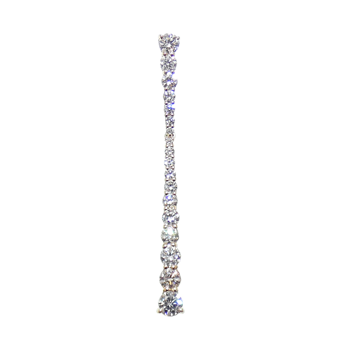 Ladies pendant with round brilliant diamonds = .58 ctw VS-2 F-G in 14KYG - .95 grams. Item# PY-D-2406