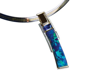 “Opal Intensity” Slide Pendant